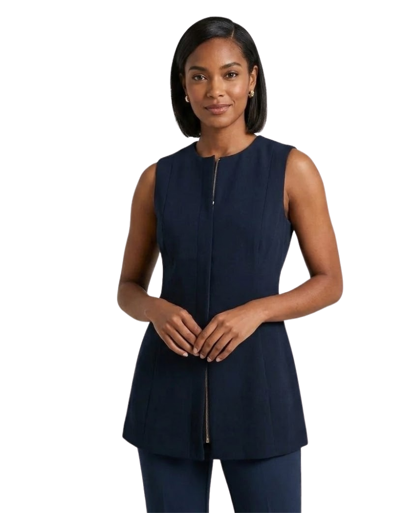 Navy Rhoda Tunic Top