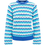 Thumbnail: Aqua Wavy Stripe Callie Crewneck