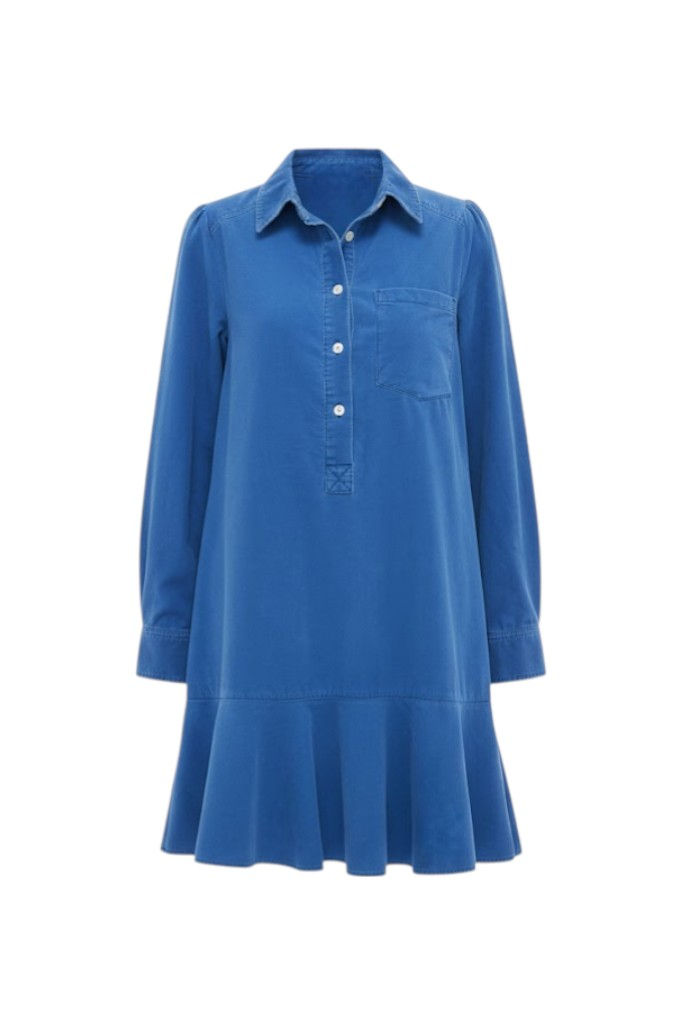 Indigo Corduroy Callahan Shirt Dress