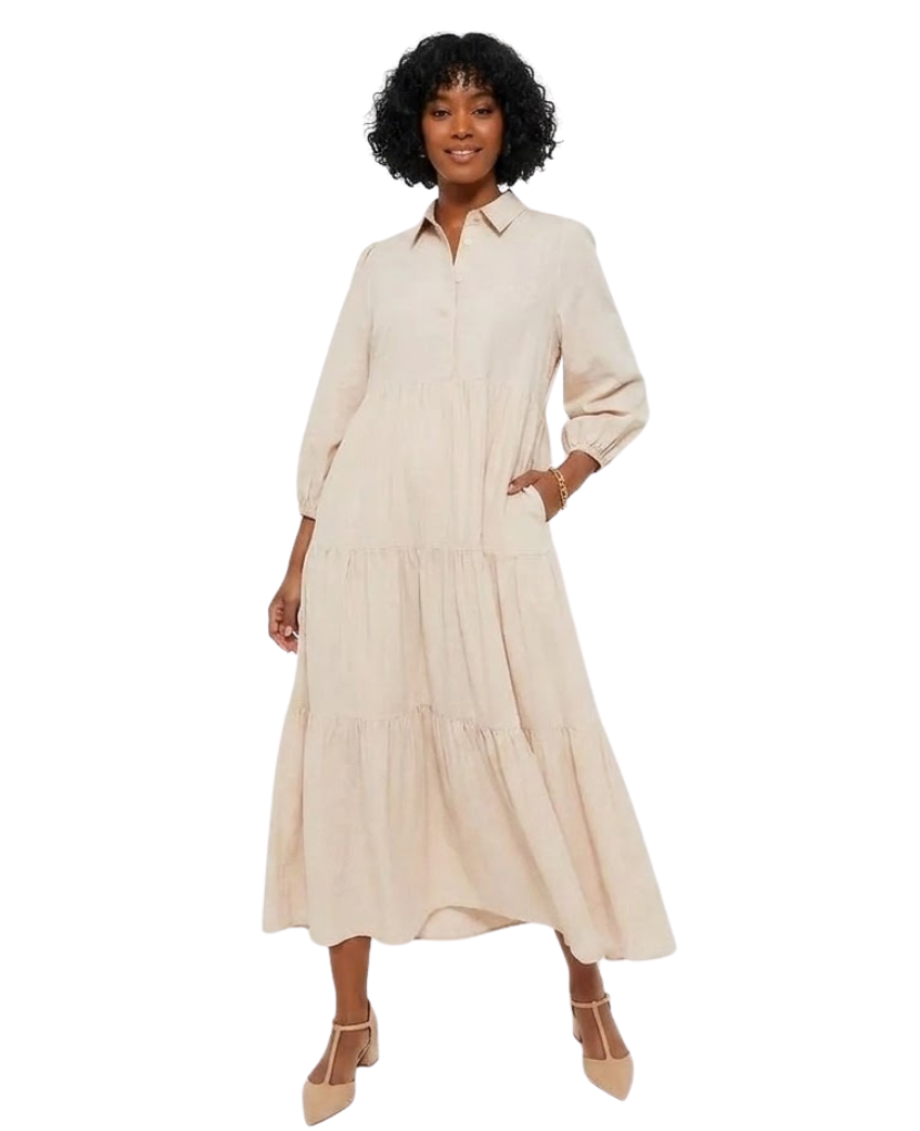 Sandstone Cotton Mabel Maxi Dress