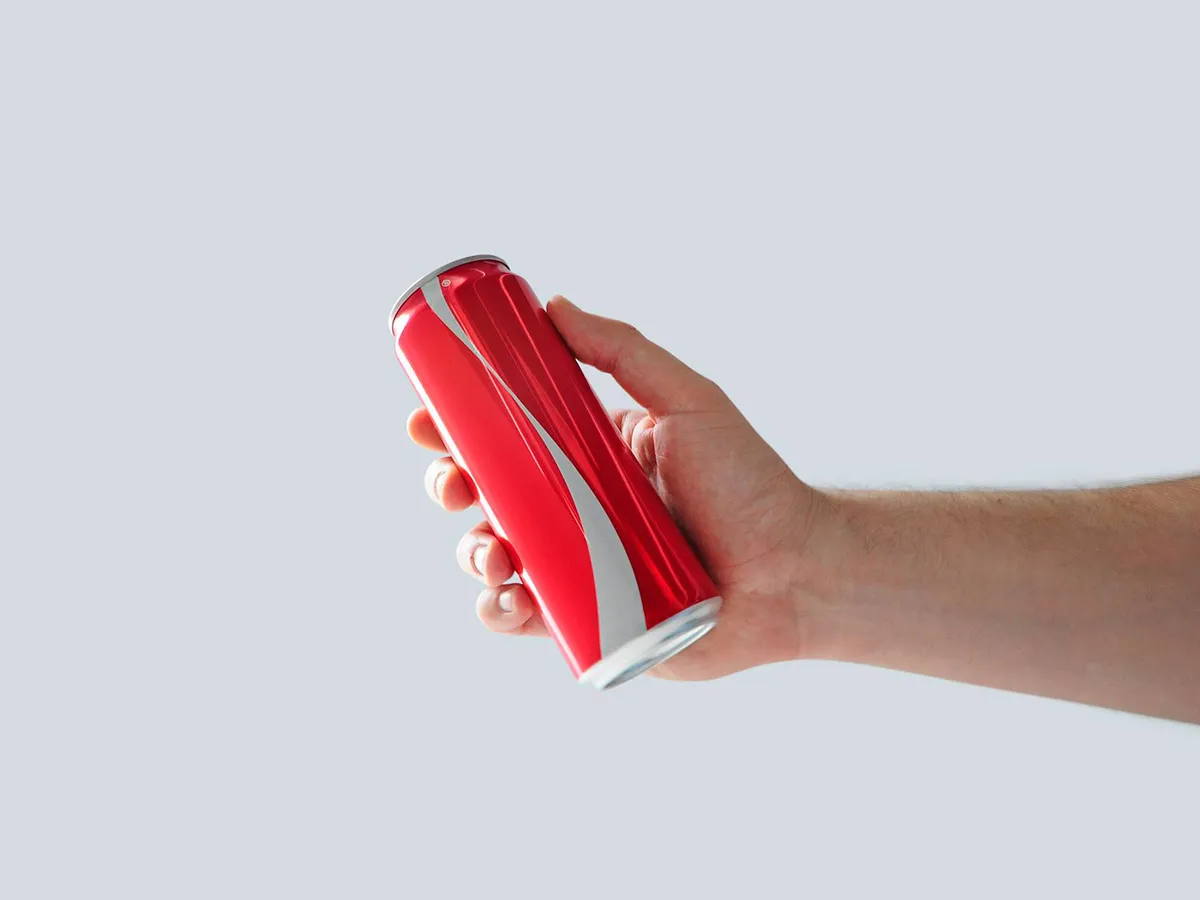 Coca-Cola can, red