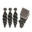 Thumbnail: Peruvian Deep Wave Hair Extension 3pcs/lot with Ear to Ear lace frontal