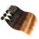 Thumbnail: Peruvian Ombre Straight  Human Hair Weave, 3 Bundles With 4x4 Closure