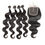 Thumbnail: Brazilian Body Wave, Natural Hair Extension, 4 Bundles+4X4 Closure, 50g/Pcs