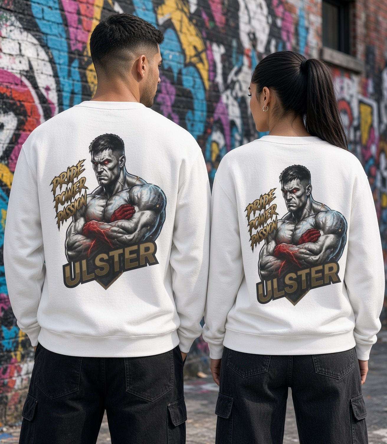 Ulster Rugby Sweatshirt — 'Pride, Pain, Passion' Supporters wear.