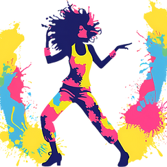 young woman silhouette in splash paint outfit dancing Zumba salsa.jpg