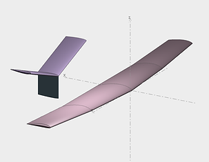 XFLR5 render of wing and tail design