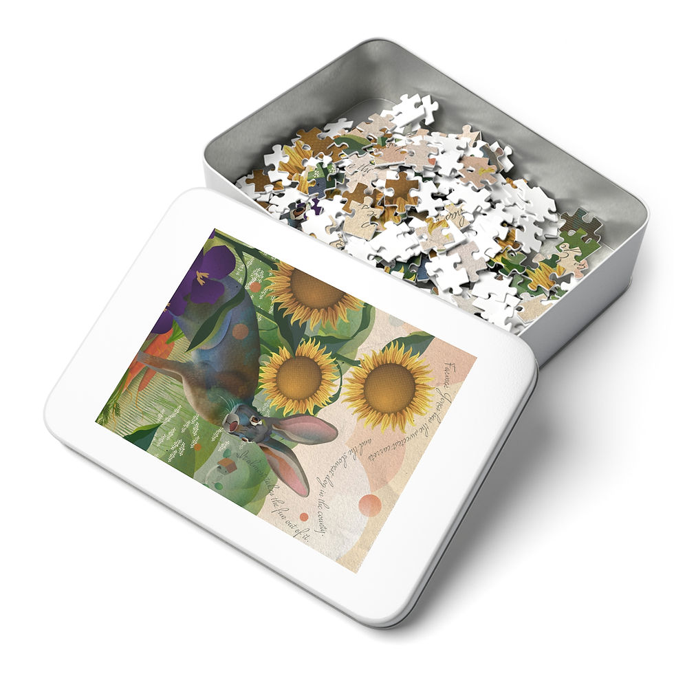 Thumbnail: Jigsaw Puzzle: Rabbit Named Jack Visits Farmer's Garden