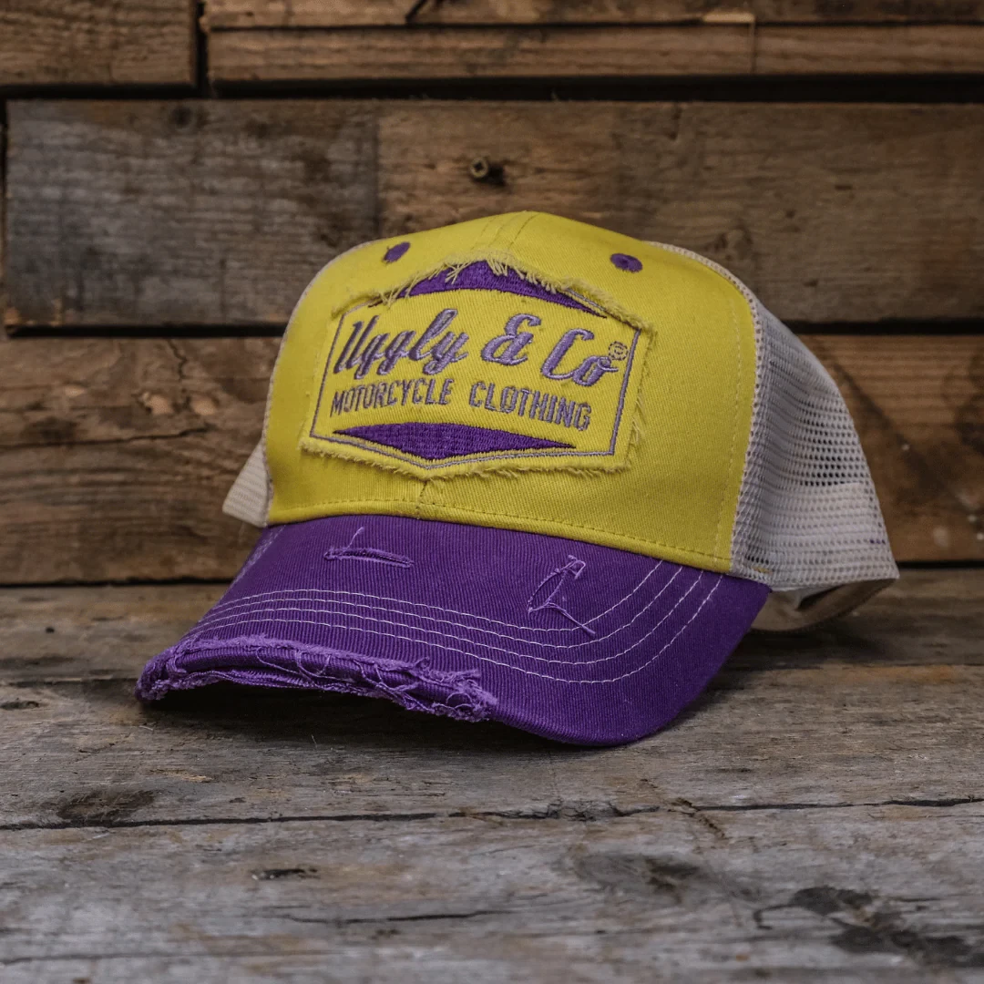 The Yellow and Purple Diamond Cap