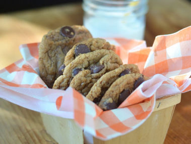 Almond butter chocolate chip cookies