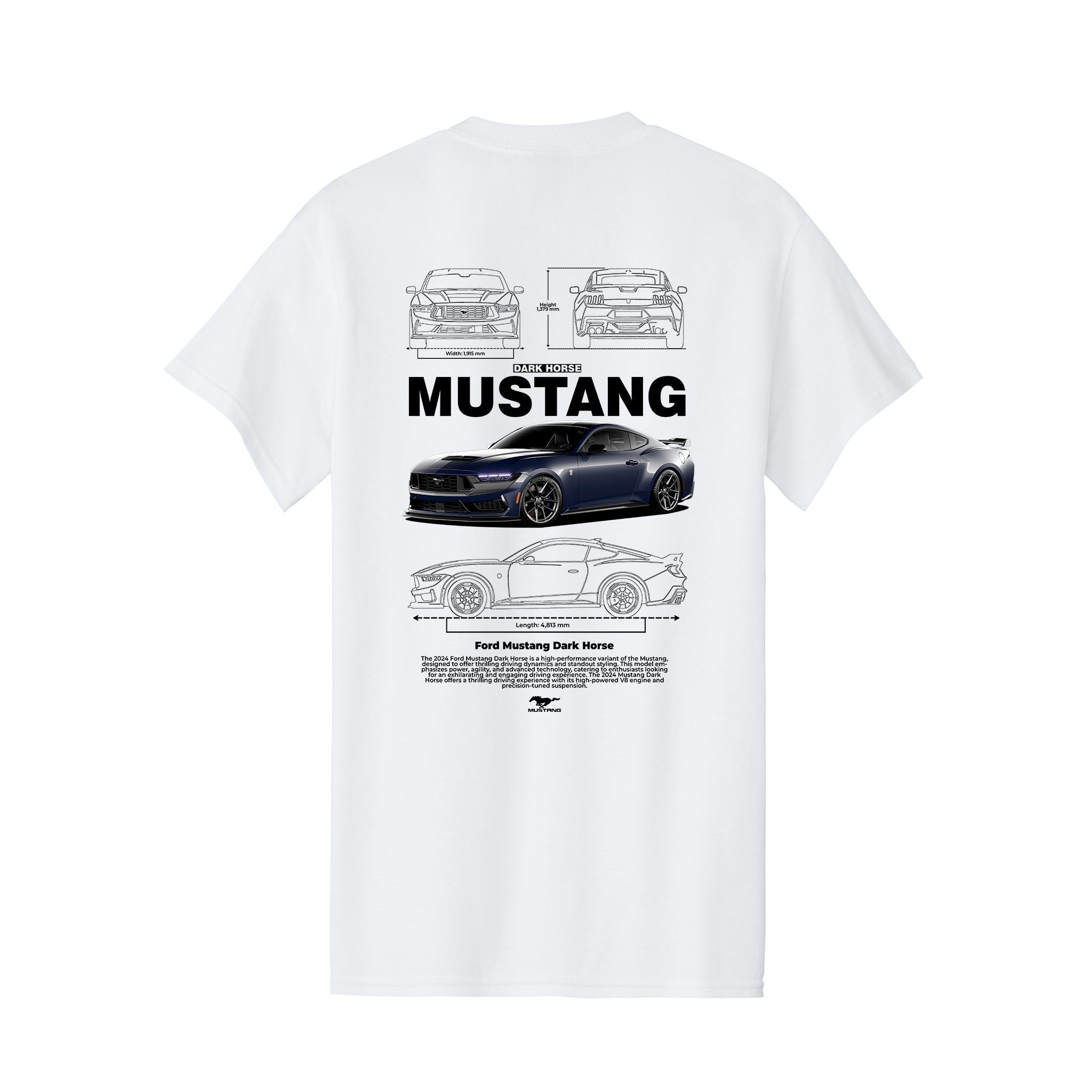 Mustang Dark Horse Track‑Ready Graphic T‑Shirt