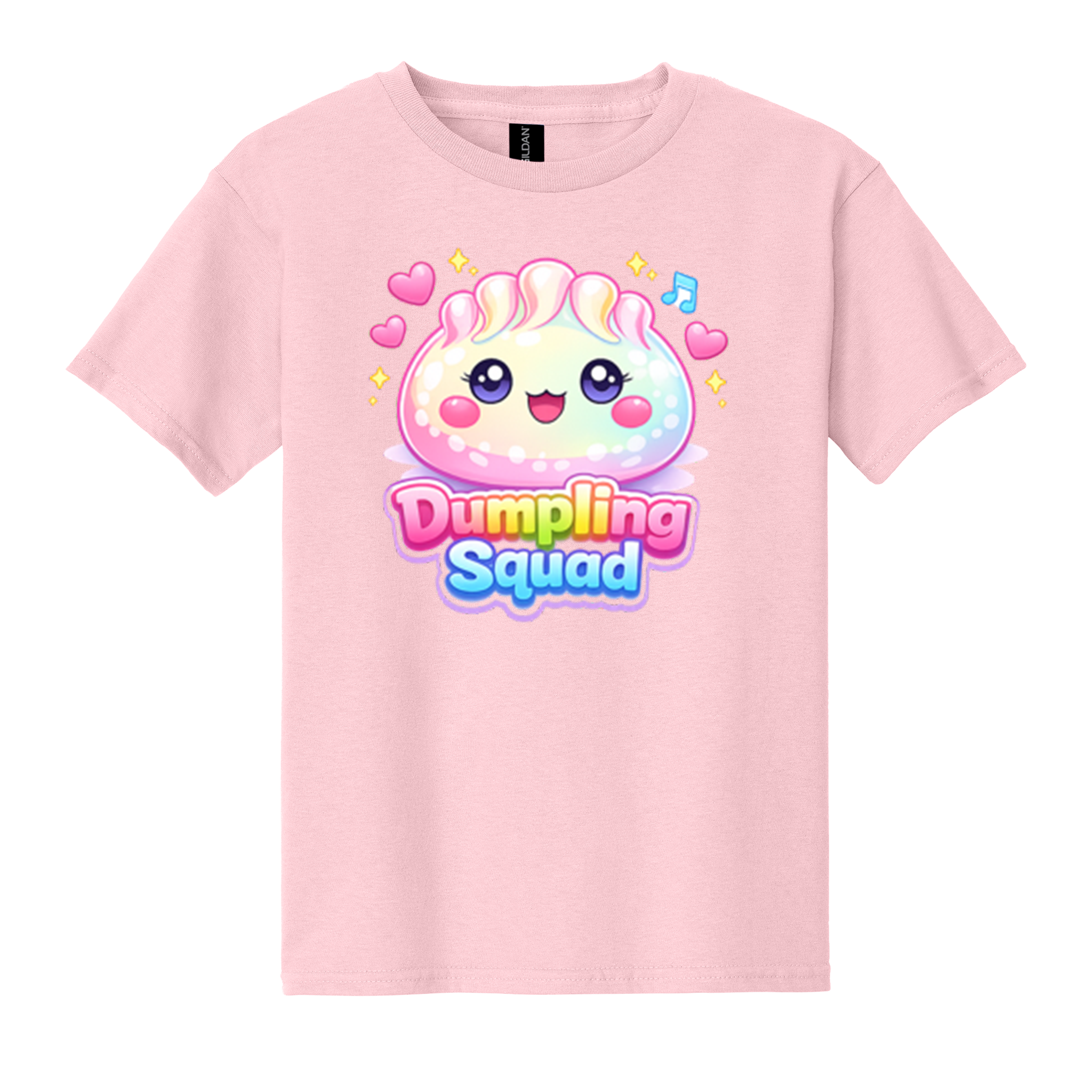 Dumpling Squad Kawaii T‑Shirt – Cute Food Graphic Tee – Pastel Cartoon Dumpling