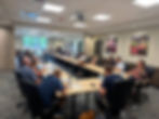 Lutheran headmasters and administrators gathered for lunch to discuss matters school of leadership