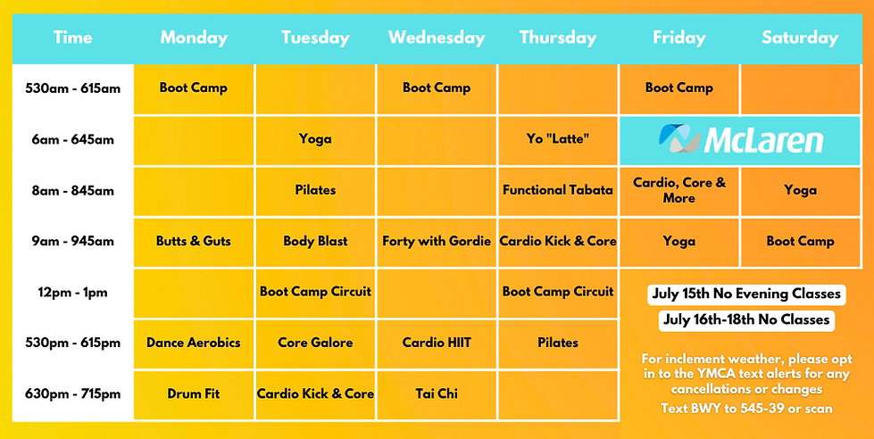 FREE YMCA of the Blue Water Area workout classes on the Plaza May 26th-Sept 4th! (2).png