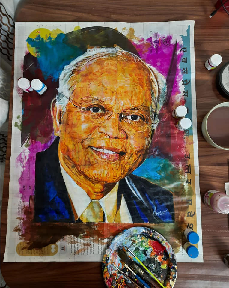 Acrylic Portrait- Mr. Raghunath Mashelkar