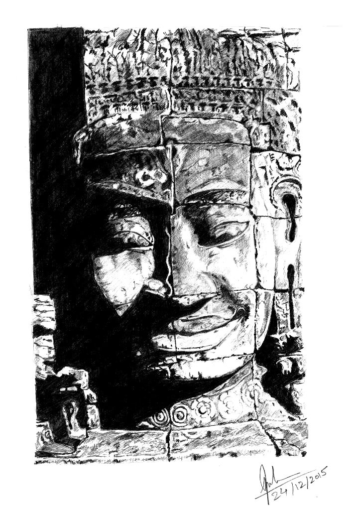 Sketch- Avalokiteshwara Sculpture