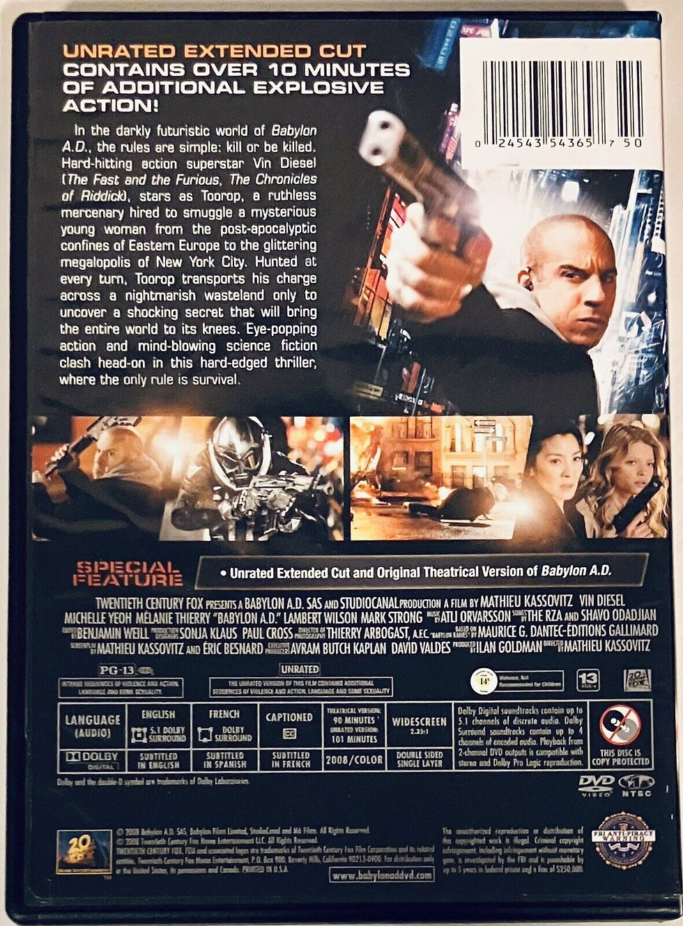 Babylon A.D. Raw and Uncut (DVD 2008) Sci-Fi Bilingual Vin Diesel *N23 | Rare Flicks Plus! Babylon A.D. Raw and Uncut (DVD 2008) Sci-Fi Bilingual Vin Diesel *N23 | Rare Flicks Plus!