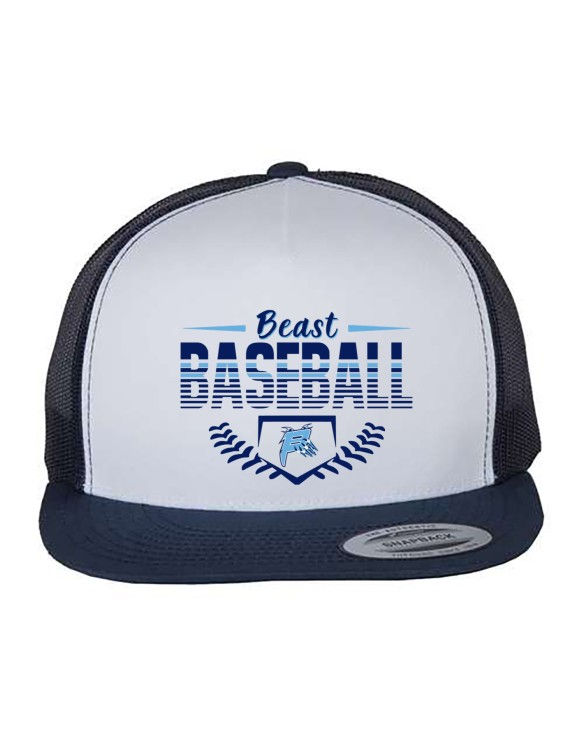 Thumbnail: Beast Baseball Lines Flat Bill Trucker Hat