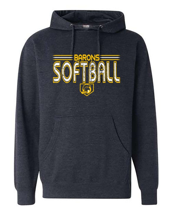 Thumbnail: Barons Softball Bottom Plate Traditional Hoodie
