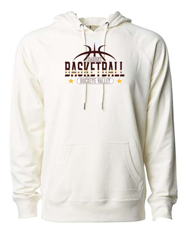 Thumbnail: Striped Basketball Lightweight Loopback Hoodie