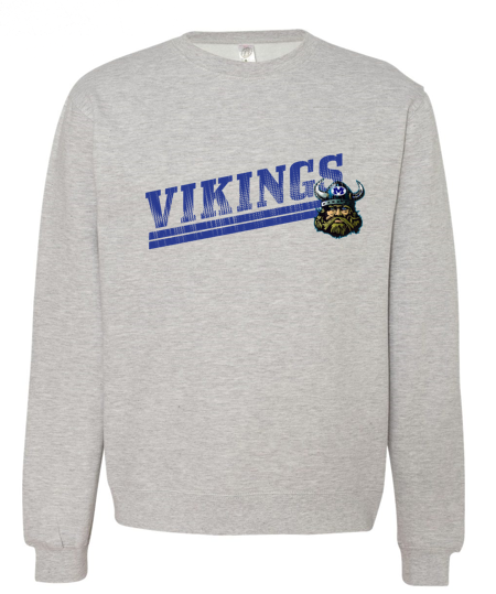 Thumbnail: Adult Slant Midweight Traditional Crewneck Sweatshirt