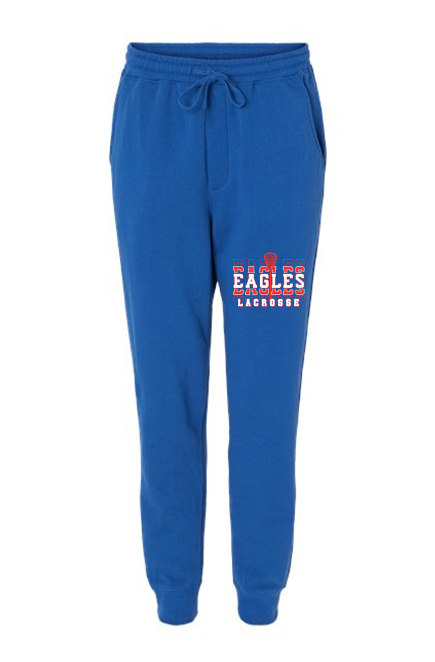Thumbnail: LAX Stacked Eagles Midweight Fleece Joggers