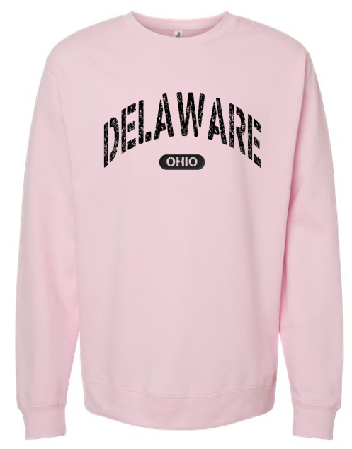 Thumbnail: Adult Curved D Traditional Midweight Crewneck Sweatshirt