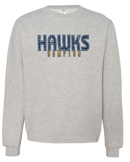 Thumbnail: Adult Retro Midweight Traditional Crewneck Sweatshirt