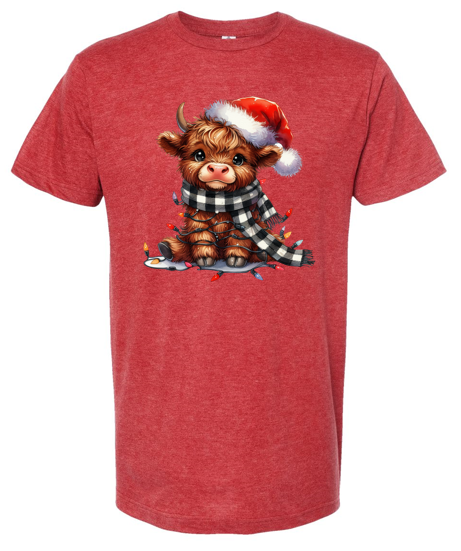 Thumbnail: Youth Scarved Highland Cow Tee