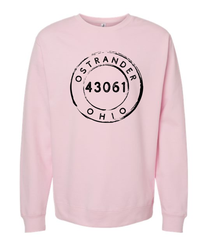 Thumbnail: Adult Circle Stamp Traditional Midweight Crewneck Sweatshirt