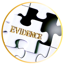 Puzzle pieces labeled “Evidence” representing the importance of collecting evidence to support a California bicycle accident injury claim.