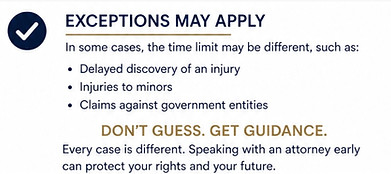 statute-of-limitations-exceptions-california-injury-claims
