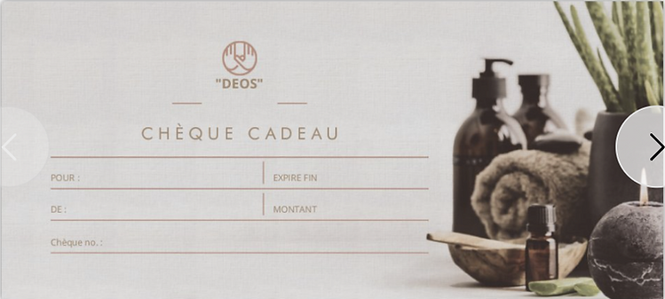 Chèqueq cadeau numéroté