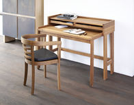 Schreibtisch Holz mit Sessel dunkel