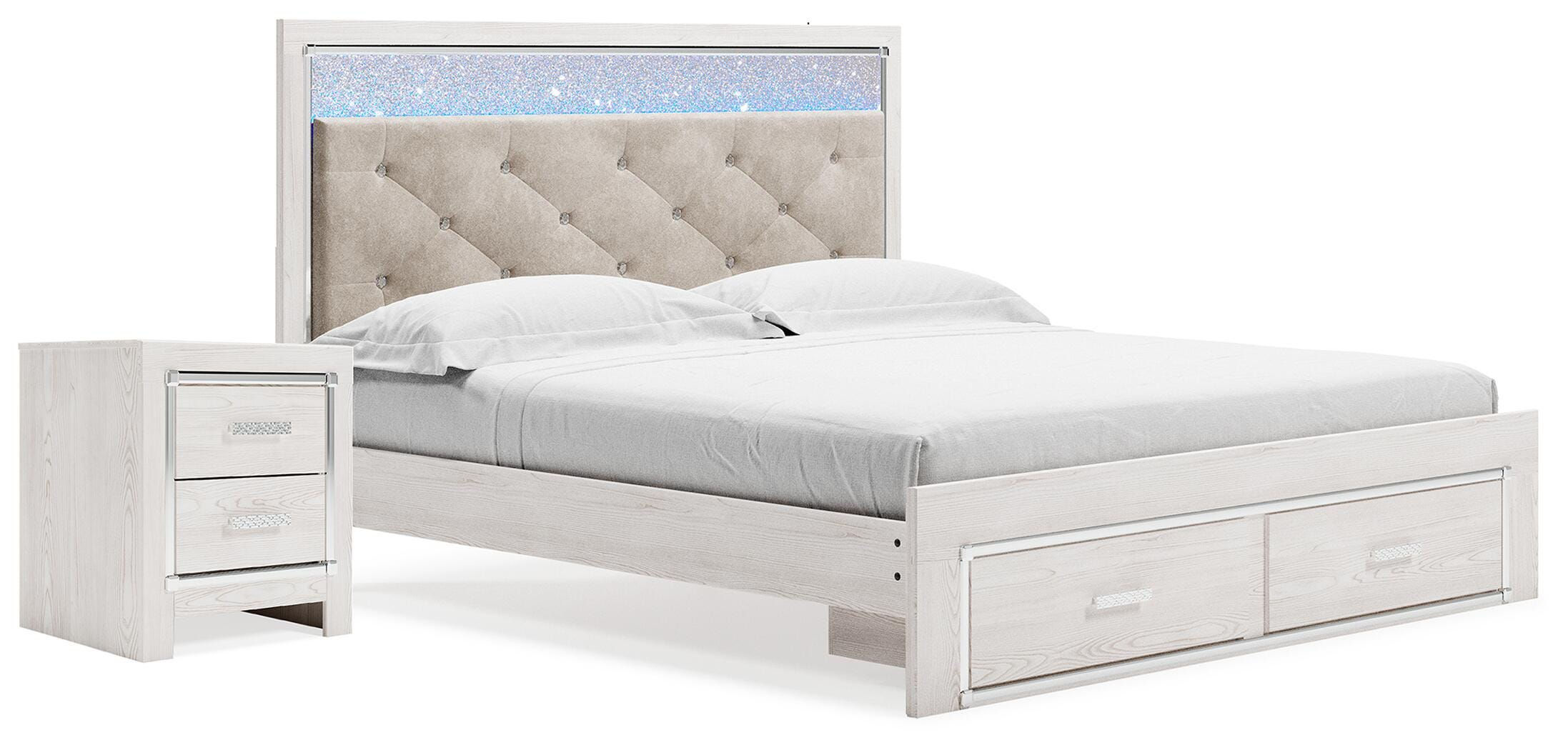 Altyra King Storage Panel Bed and Nightstand