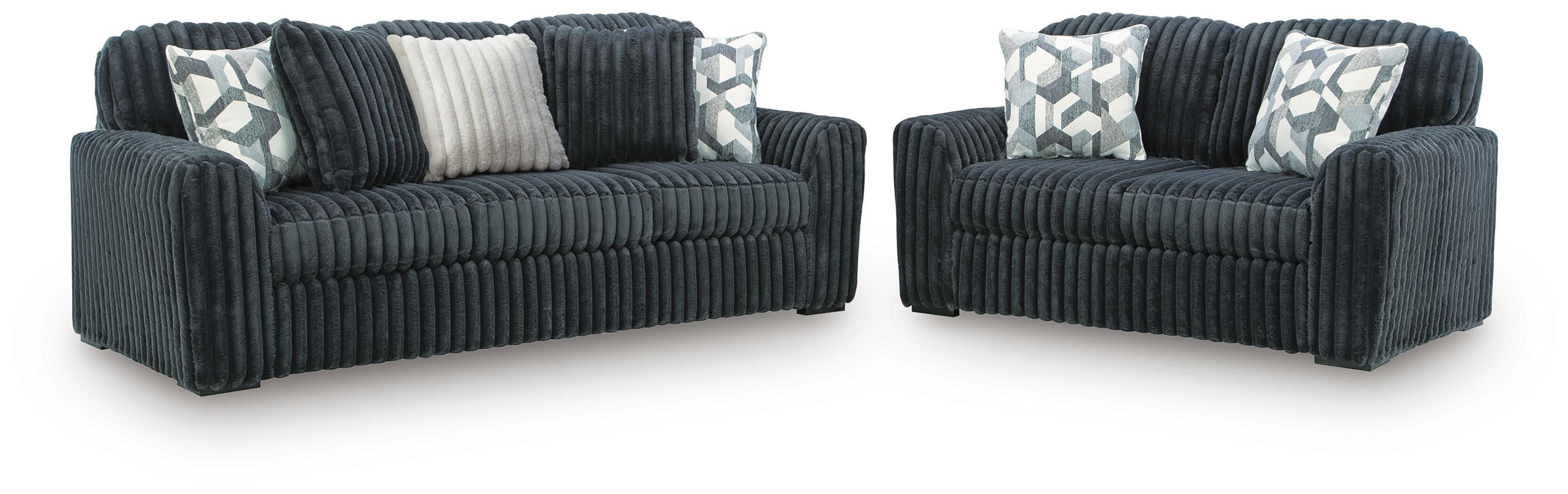 Midnight-Madness Sofa and Loveseat
