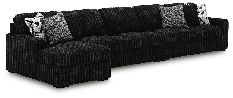 Midnight-Madness 3-Piece Sectional with Chaise