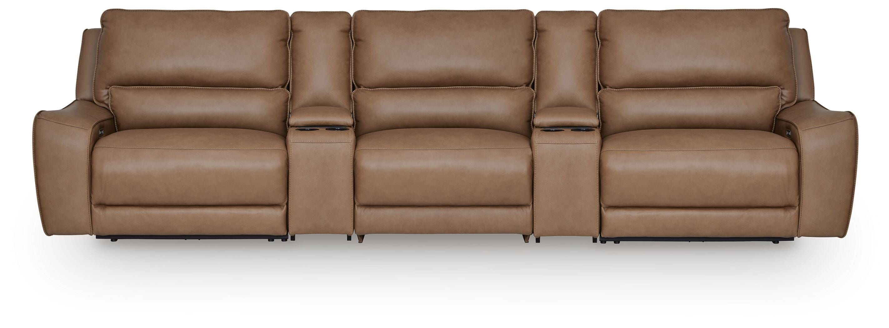 DeepWakes 5-Piece Reclining Sectional with Storage Consoles