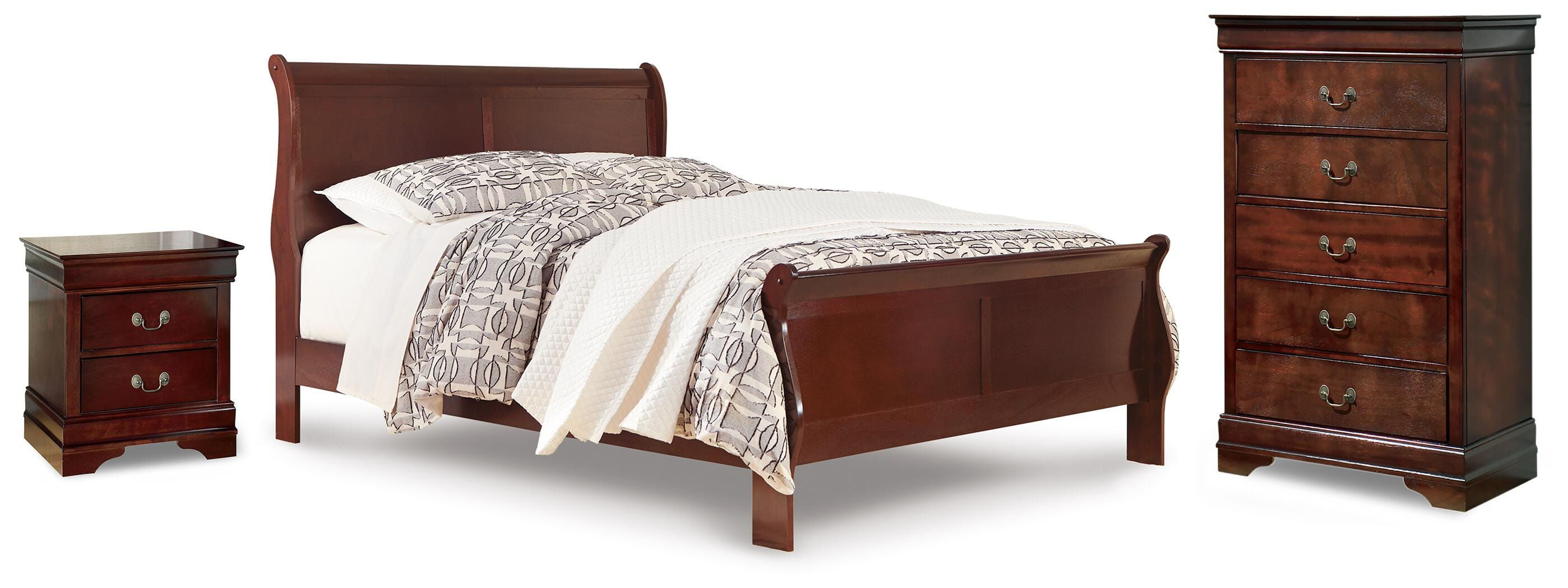 Alisdair Queen Sleigh Bed, Chest and Nightstand
