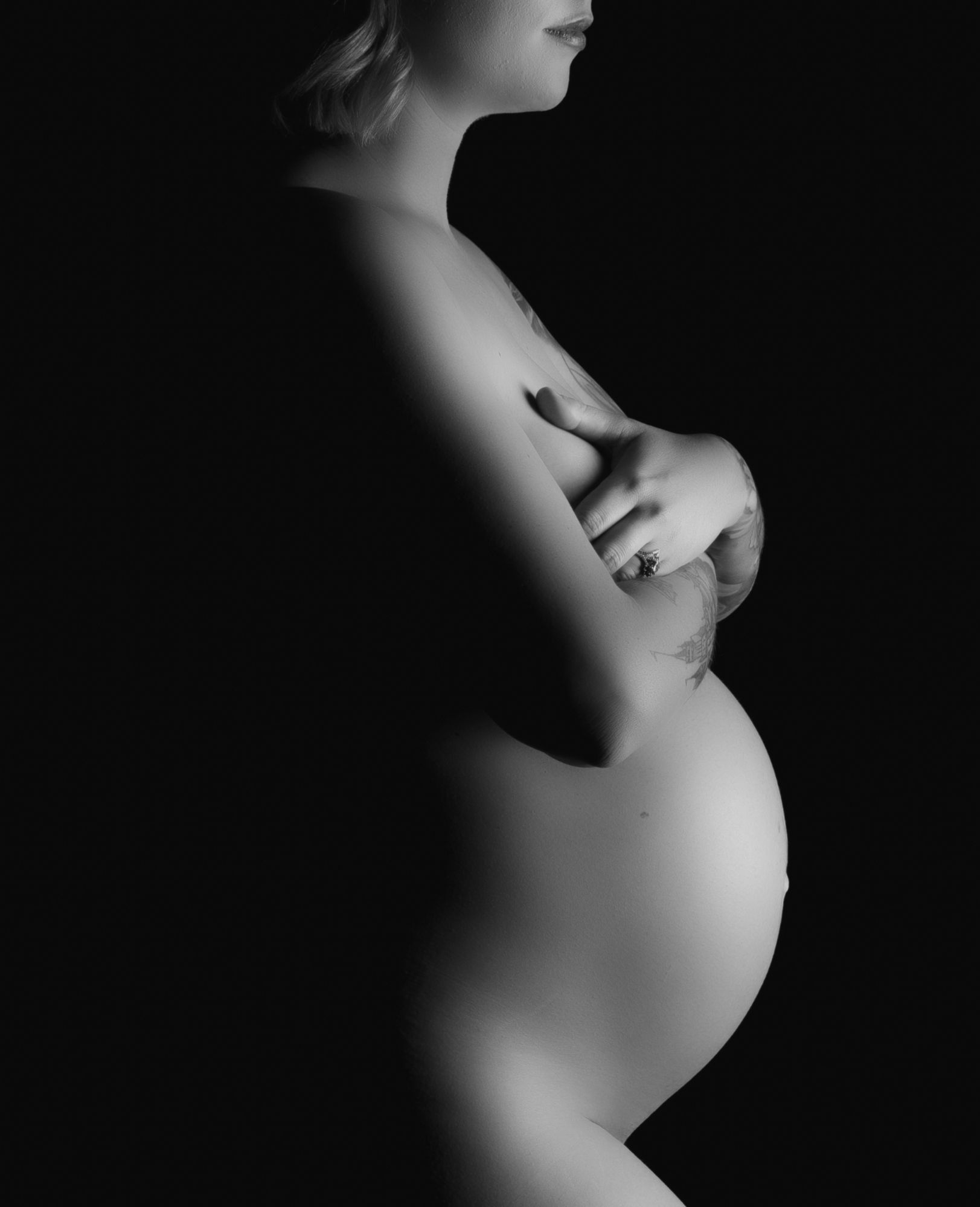 Maternity Photography session at an indoor studio in San Luis Obispo. 