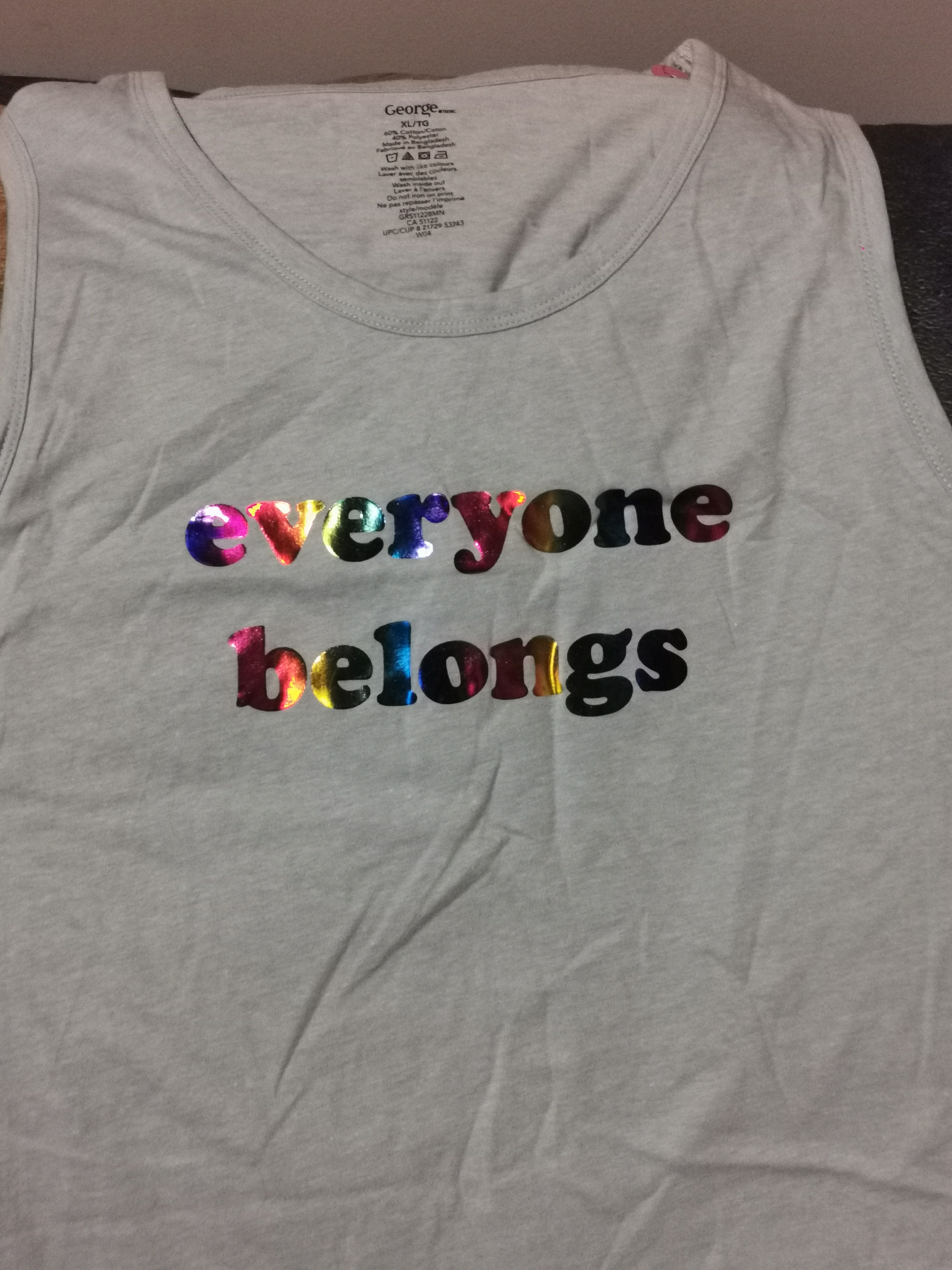 Everyone Belongs xl  tank top