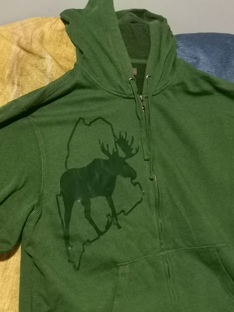 Thumbnail: Moose Hoodie large green Denver Hayes