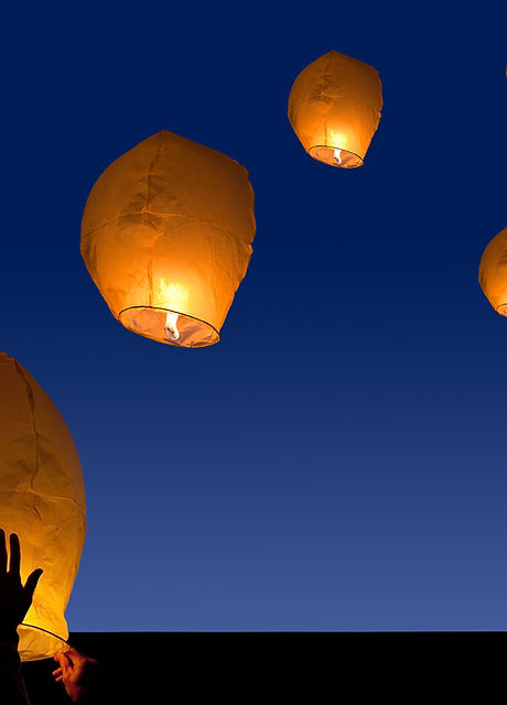 Yellow Fire Lanterns