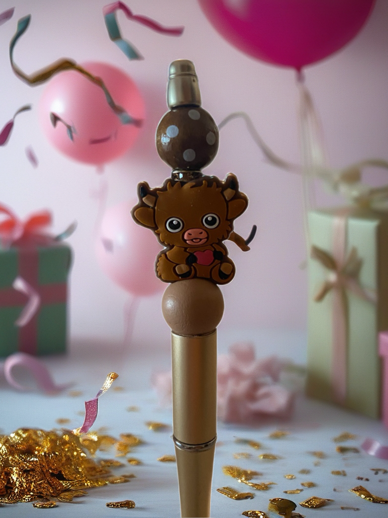 Thumbnail: Highland Cow Beaded Pens