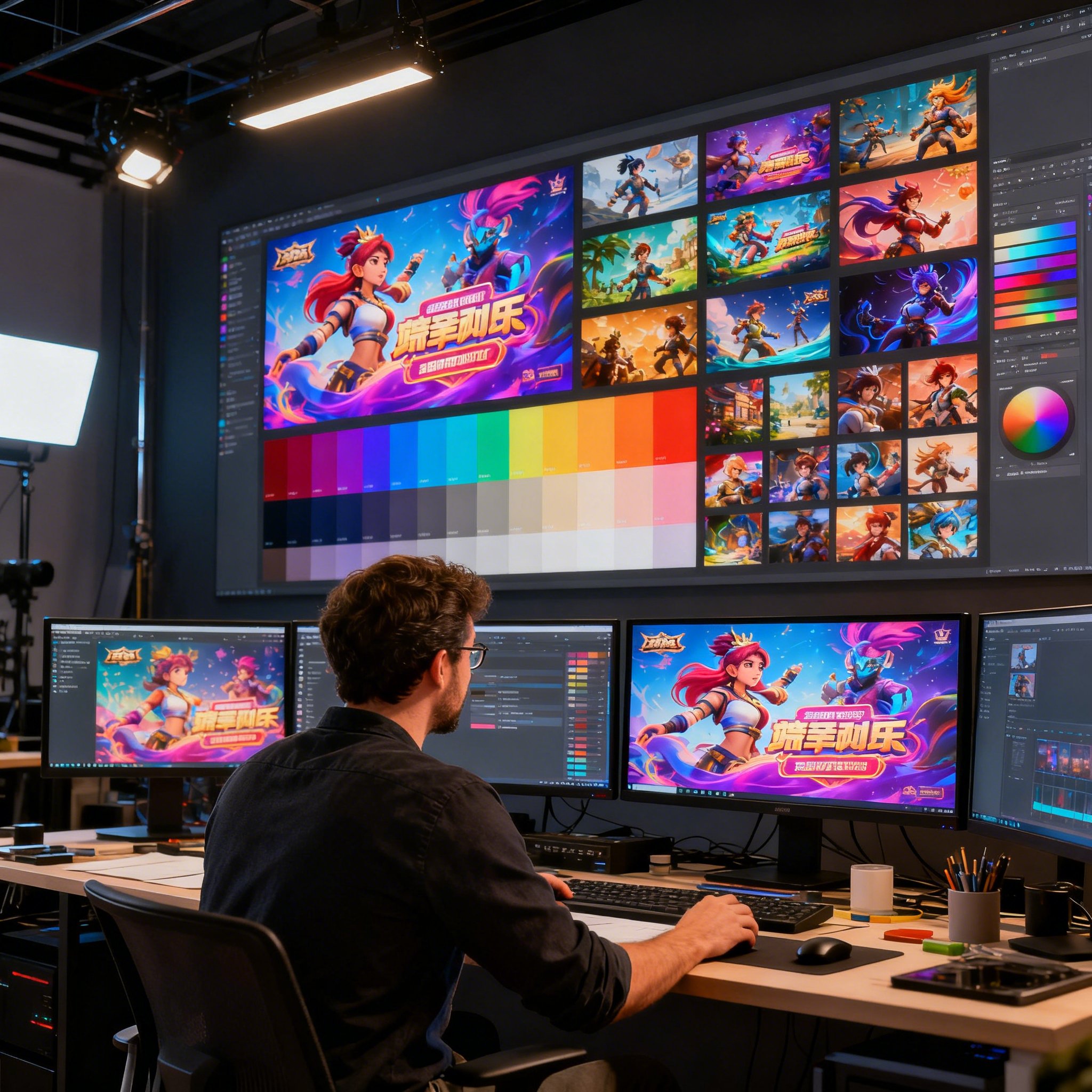 Marketing lead and art director co-creating multi-channel color choreography for seasonal game campaign