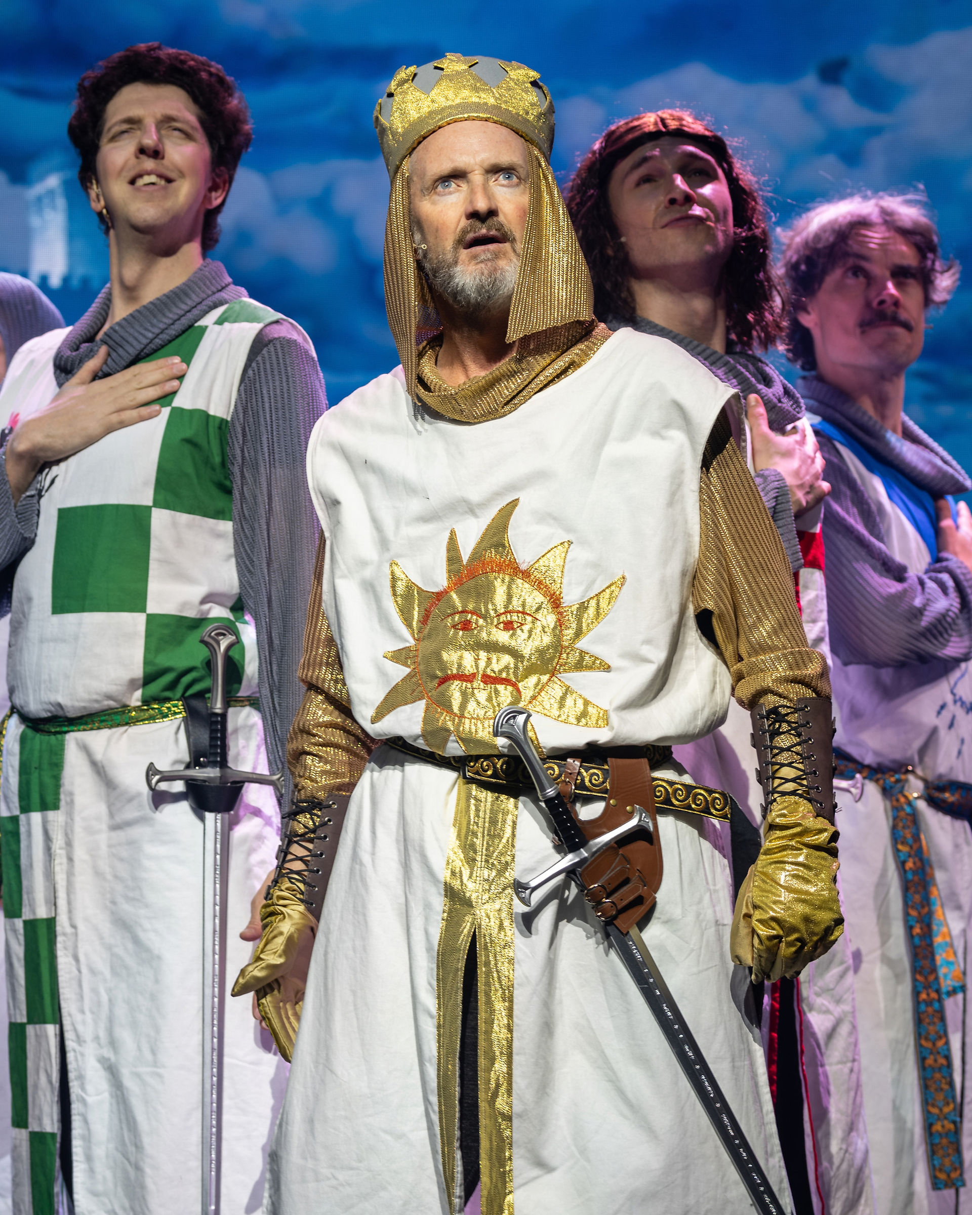 Stephen Curry as King Arthur in MONTY PYTHON'S SPAMALOT, Image Credit: Ben Fon