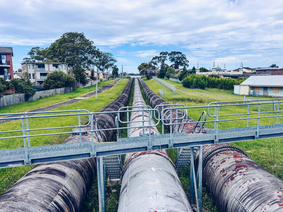 Pipeline heritage listed exposed Guildford NSW