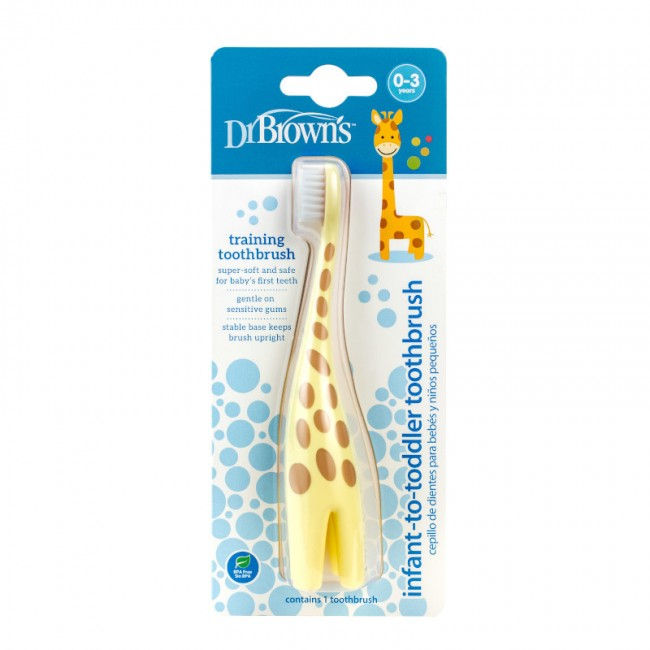 Miniatura: Dr. Brown's - Cepillo de Dientes de Bebé a Niño Pequeño Jirafa 12m+