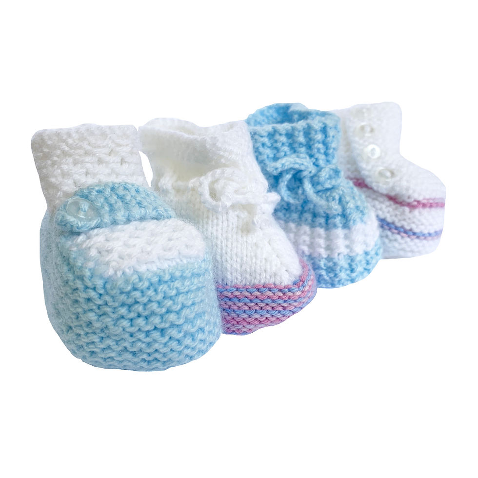 Miniatura: Babas - Botitas de lana - 0 a 3 meses - Diseño bebé Adrián