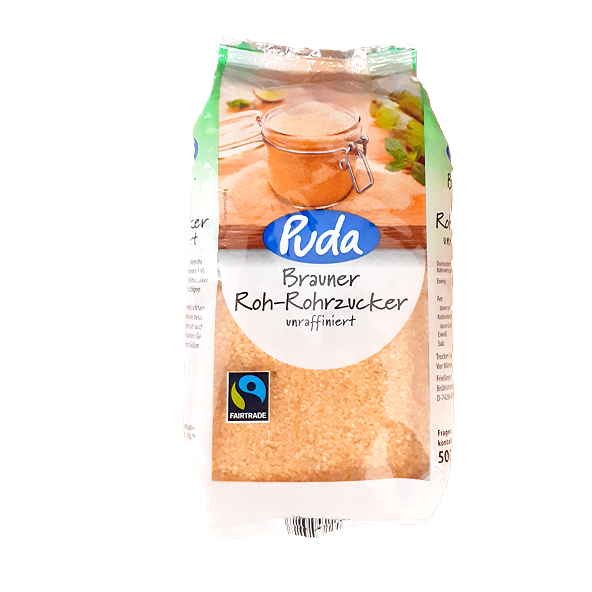 Puda Brauner Roh Rohrzucker